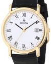 Bulova Men's 97B13 Black Tortoise Shell Leather Strap Watch