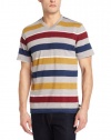 ecko unltd. Men's Short Sleeve Multistripe V Neck T-Shirt