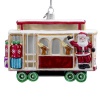 Kurt Adler 5-Inch Noble Gems Glass Christmas Cable Car Ornament