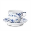 Blue Fluted Half Lace 5.75 oz. Cup and Saucer