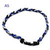 Tornado Titanium Baseball Necklace Royal Black White 18