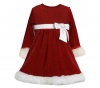 Bonnie Jean Sequin Bodice Santa Dress Fur Trim 18 months