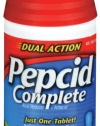 Pepcid Complete Acid Reducer + Antacid with Dual Action, Cooling Mint, 50-Count Chewable Tablets