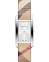 Burberry Silver Dial Nova Check Fabric Ladies Watch BU9508