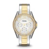 Fossil Women's ES3204 Riley Silver and Gold Tone Watch