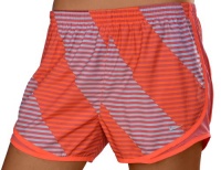 Nike Women's Printed Tempo Running Shorts-Pink/Orange