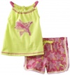 PUMA - Kids Baby-Girls Infant Halter Top And Star Short Set, Green, 18 Months