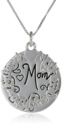 Sterling Silver Mother Daughter Friend Mom Two Charm Necklace, 18