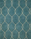 Area Rug 5x7 Rectangle Contemporary Teal Color - Momeni Bliss Rug from RugPal