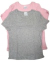 Greendog XS Cotton Basic Tees Pink and Gray