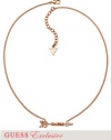 GUESS Women's Rose Gold-Tone Logo Arrow Pendant Necklace, ROSE GOLD