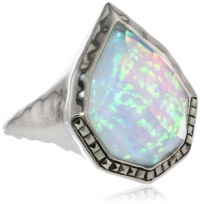 Judith Jack Waterfall Sterling Silver, Marcasite, and Blue Opal Ring