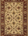 Area Rug 5x8 Rectangle Traditional Ivory-Limestone Green Color - Karastan Sierra Mar Collection