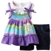 Young Hearts Baby-girls Infant 2 Piece Peace and Love Short Set