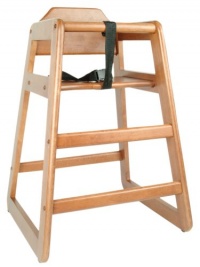 Excellante' Wooden High Chair, Walnut (Packaging May Vary)