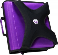 Case-it X-Hugger 2-Inch Round Ring Zipper Binder with Book Holder on Front, Purple, X-351-PUR