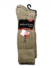 Gold Toe Men's Socks, Dress 4 Pack Paisley Stripe, Khaki