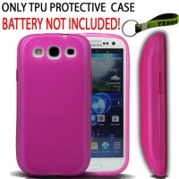 Samsung Galaxy S3 - i9300 Extended Battery TPU Case Hot Pink (Compatible with Samsung Galaxy S III GT-i9300, AT&T Samsung Galaxy S3 Samsung i747, Verizon Samsung Galaxy S3 Samsung i535, T-mobile Samsung Galaxy S3 Samsung T999, U.S. Cellular Samsung Galaxy