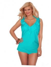 Ralph Lauren Ruffled Neckline Halter 2-Pc Tankini Swimsuit