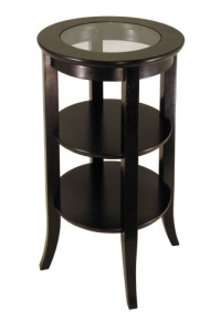 Winsome Wood Round Side Table, Espresso