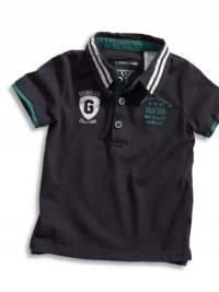 GUESS Kids Baby Boy Short-Sleeved Polo (12-24M), NAVY (24M)