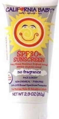 California Baby SPF 30+ Fragrance Free Sunscreen 2.9 oz