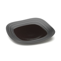 Mikasa Swirl Black Open Stock Soft Square Shaped Plate