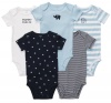 Carter's Baby Boys 5-pack Short Sleeve Bodysuit Set (Preemie-24M) (9 Months, Blue)