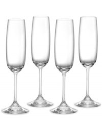 Vintage champagne flutes are sleek, timeless and crafted of brilliant Marquis by Waterford crystal. This set of toasting flutes is designed to enjoy any day of the week.