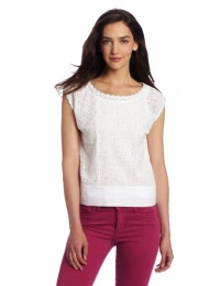 French Connection Women's In Bloom Crochet Top, White, 0