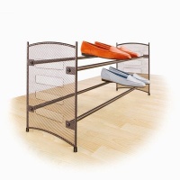 Lynk 146101 Expandable/Stackable Mesh Shoe Rack, Bronze