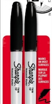 Sharpie Twin Tip Fine Point and Ultra Fine Point Permanent Markers, 2 Black Markers (32162PP)