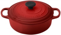 Le Creuset Signature Round Wide 3-1/2-Quart Dutch Oven, Cherry