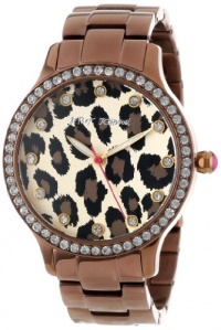 Betsey Johnson Women's BJ00157-09 Analog Leopard Pattern Dial Watch