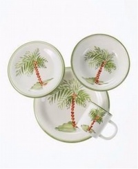 Gibson Palm Court Four Piece Handpainted Place Setting