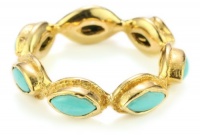 MELINDA MARIA Gwyneth Collection Turquoise Ring, Size 7