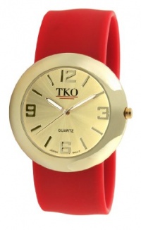 TKO ORLOGI Women's TK614-GRD Gold Slap Metal Red Watch