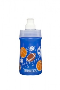 Brita Soft Squeeze Water Filter Bottle For Kids, Navy Blue Sports