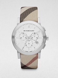 Burberry Mens City Leather Strap Nova Check Watch BU9357