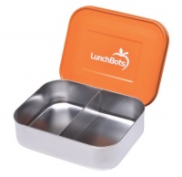 LunchBots Duo Stainless Steel Food Container, Orange