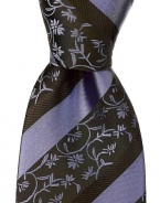 Neckties by Scott Allan, Black and Slate Blue Floral Neckties