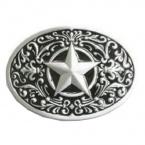 Western Lone Star Belt Buckle Black