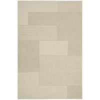 Calvin Klein Bowery GRID Rectangle Rug, Bone, 5.3-Feet by 7.5-Feet