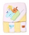 Spasilk 100% Cotton Hooded Terry Bath Towel with 4 Washcloths, Ark Yellow