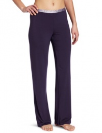 Calvin Klein Women's Essential Satin Pajama  Pant, Intricate Plum, Medium