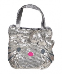 Sanrio Hello Kitty Silver sequin handbag purse tote