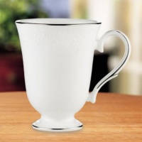 Lenox Floral Veil Bone China Platinum Banded Accent Mug