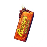 Hershey Kurt Adler Glass Reese's Ornament, 5-Inch