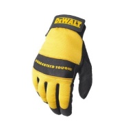 Dewalt DPG20L All Purpose Synthetic Leather Palm Spandex Back Velcro Wrist Work Glove, Large