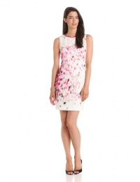 ELIE TAHARI Women's Emory Celebration Printed Sleeveless Sheath Dress, Full Bloom, 6